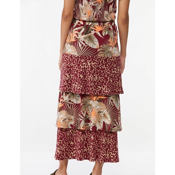 Petite Tropical Tiered Maxi Skirt - Picture 3 of 4